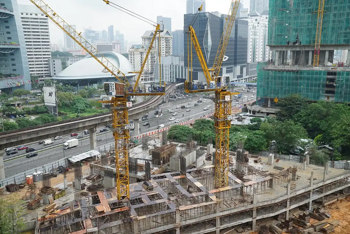 Empty construction site indicating reduced public investment